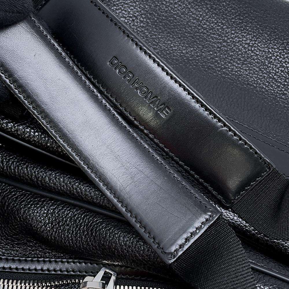 Dior Boston bag leather Homme shoulder travel black Christian - Picture 9 of 12